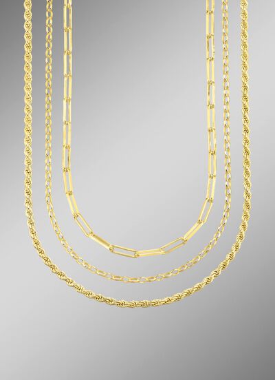 Schmuckset, 3-teilig, aus drei Halsketten 