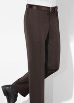 "Klaus Modelle"-Hose mit G&uuml;rtel in 3 Farben DUNKELBRAUN MELIERT