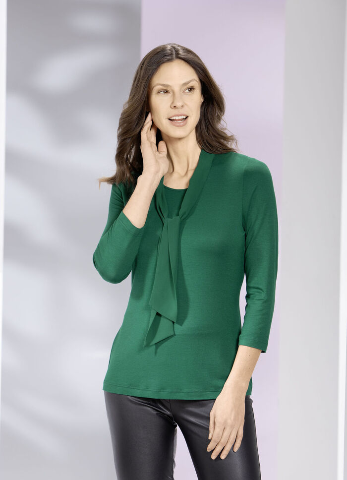 Shirt-Tunika mit Bindeschluppe 