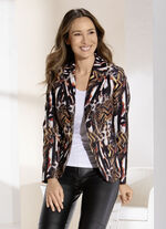 Kurzblazer mit extravagantem Dessin 