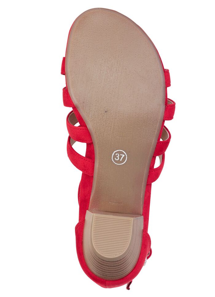 Andrea Conti, modische Damen-Sandaletten, Weite G, mit Gummizug ROT