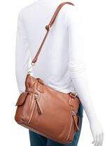Laurina, Tasche, Damen, mit abnehmbarem, verstellbarem Umh&auml;ngeriemen COGNAC