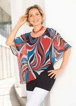 Doppellagiges, ponchof&ouml;rmiges Longshirt 