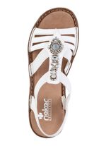 Sandalen mit Schmucksteinchen WEISS