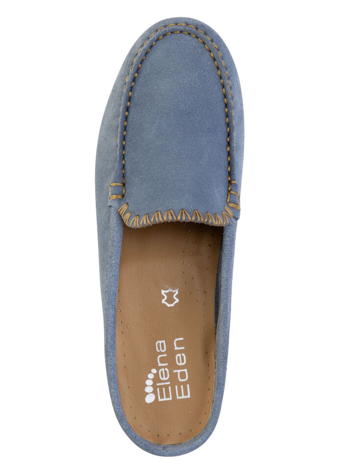 ELENA EDEN Mokassin-Sabot aus Veloursleder JEANS