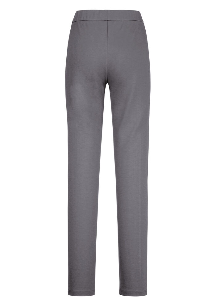 Hose mit figurg&uuml;nstiger Teilungsnaht MITTELGRAU