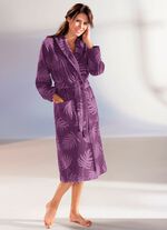 Bademantel in wadenlanger Form BEERE-FLIEDER