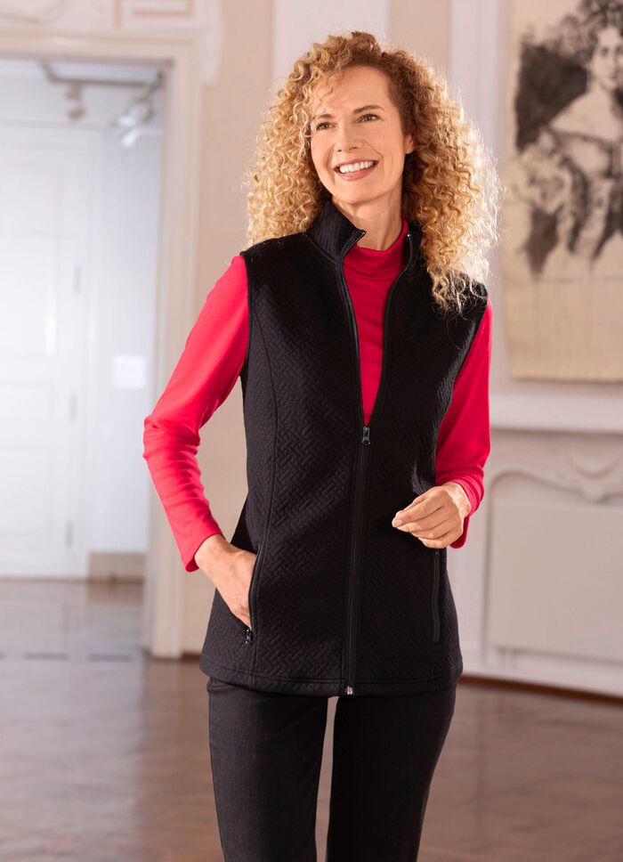 Sweatweste mit durchgehendem Reißverschluss 