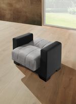 Moderne Polsterm&ouml;bel mit Bonnellfederkern SCHWARZ-SILBER