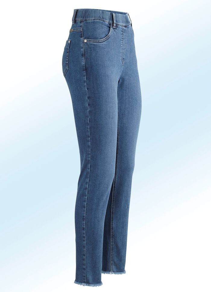 Magic-Jeans mit angesagtem Fransensaum 