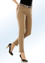 Magic-Jeans mit toller Nietenzier sowie angesagtem Fransensaum COGNAC