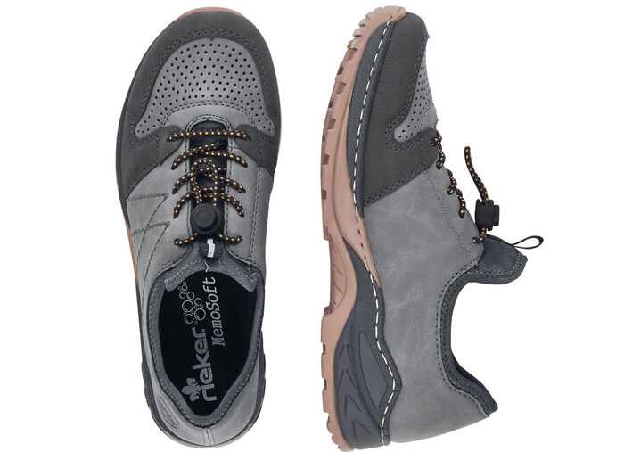 Rieker Sneaker mit herausnehmbarer MemoSoft-Textileinlage GRAU