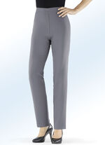 Hose mit r&uuml;ckw&auml;rtigem Dehnbund-Einsatz MITTELGRAU