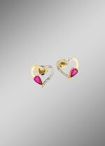 Zartes Funkeln: Ohrstecker mit echt Rubin 