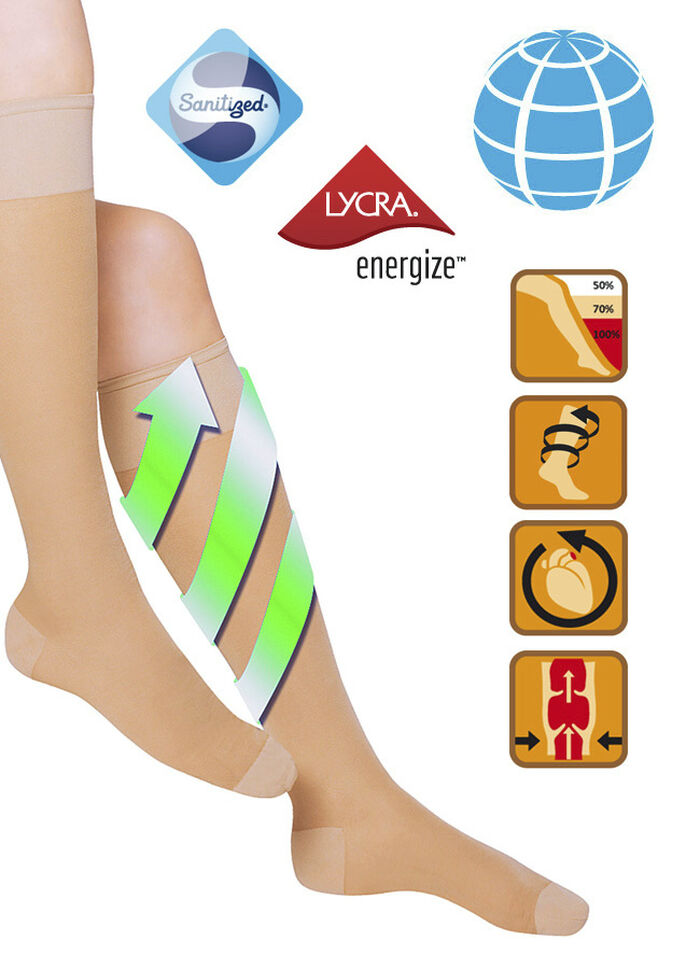 Fresh-Travel Stützkniestrümpfe, 3er-Pack 