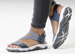 Rieker, sportliche Damen-Sandalen, mit zwei Klettspangen BLAU