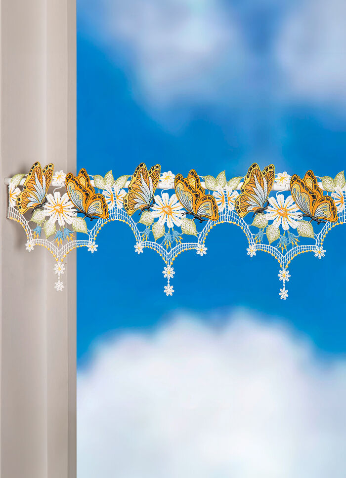 Stangendekoration aus Plauener Spitze 