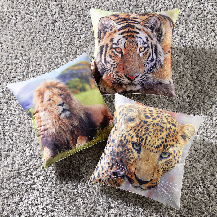 Kissenbez&uuml;ge mit Raubtiermotiv TIGER