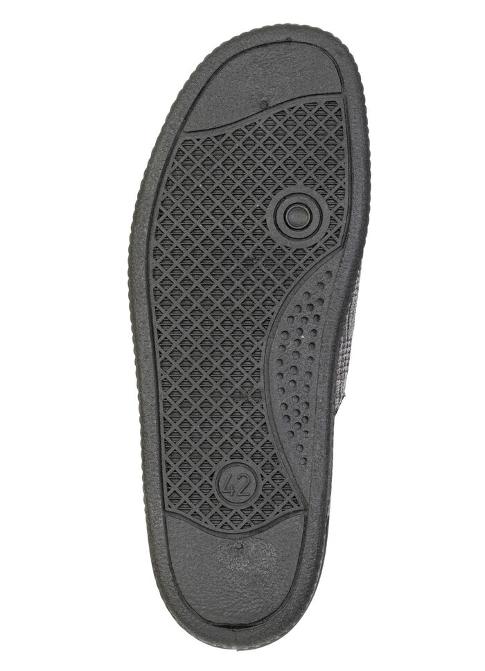 Klassiche Herren-Hausschuhe, mit anatomisch geformtem Fu&szlig;bett GRAU