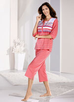 Schlafanzug mit 3/4 langen Ärmeln und wadenlanger Hose  