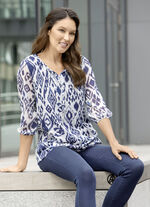 Tunika mit farbbrillantem Druck 