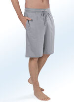 Zweierpack Schlaf- und Freizeithosen, knielang 1X SCHWARZ, 1X HELLGRAU MELIERT