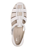 ELENA EDEN, sommerliche Damen-Slipper, Weite H, mit herausnehmbarem Fußbett ECRU-BEIGE