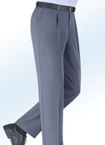 Melierte Dehnbund-Unterbauch-Hose RAUCHBLAU