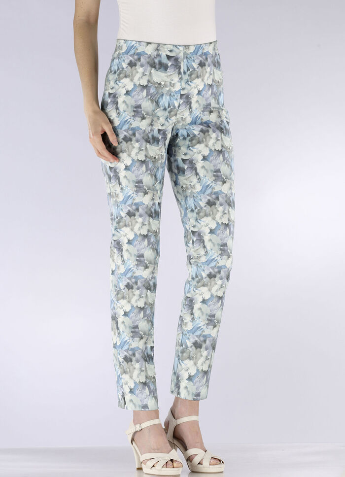 Hose mit floralem Allover-Dessin 