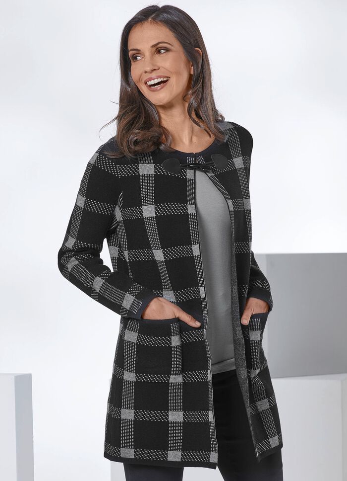 Long-Strickjacke in sehr weicher Qualit&auml;t 