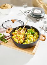 Multi-Pfanne mit Glasdeckel 