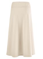 Rock mit gelegten Falten BEIGE