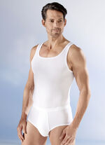 Mey Noblesse Zweierpack Slips aus Feinripp mit Eingriff, weiß 