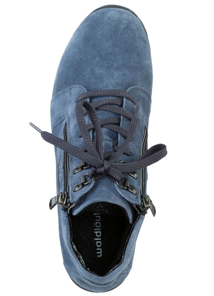 Waldl&auml;ufer Schn&uuml;r-Bootie mit seitlichen Glitzersteinchen JEANS