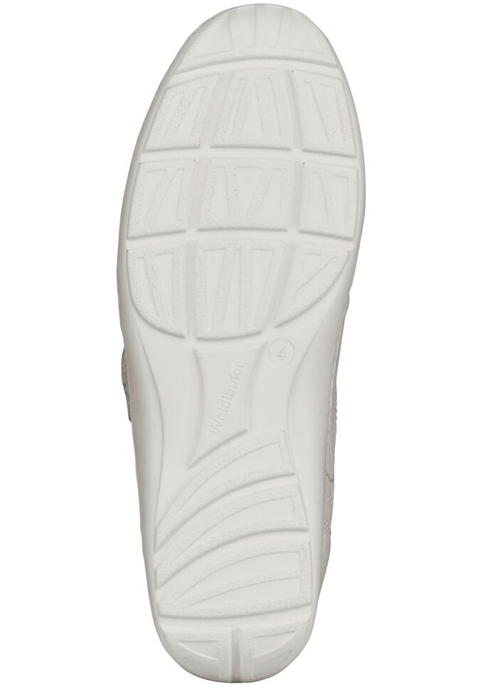 Waldl&auml;ufer, bequeme Damen-Slipper, Weite H, mit herausnehmbarem Fu&szlig;bett NATURWEISS