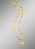 Kordelkette mit Herz-Anh&auml;nger 