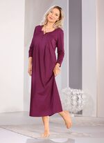 Nachthemd, Langarm mit Biesenverarbeitung und Knopfleiste 