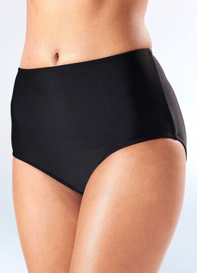 Zweierpack Bikinihosen, in h&ouml;her geschnittener Form, mit formendem Vorderfutter 