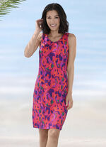 Laurina Kleid mit farbbrillantem Druckdessin, ärmellos 