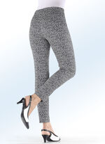 Hose mit ausdrucksstarker Dessinierung SCHWARZ-WEISS