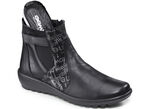 Gemini Stiefelette aus teilweise bedrucktem Rind-Nappaleder SCHWARZ