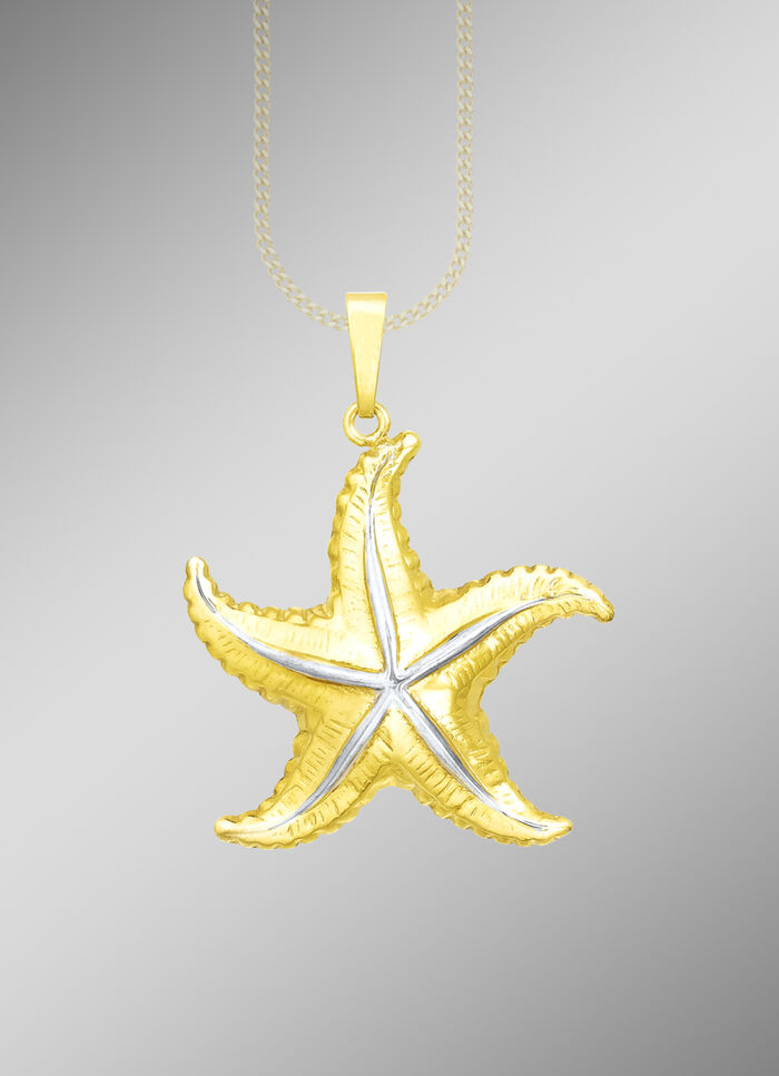 Interessanter Anhänger Seestern in Bicolor 