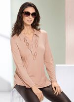 Shirt-Tunika mit krempelbaren &Auml;rmeln SAND