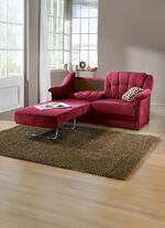 Verwandlungssofa mit hochwertiger Polsterung WEINROT