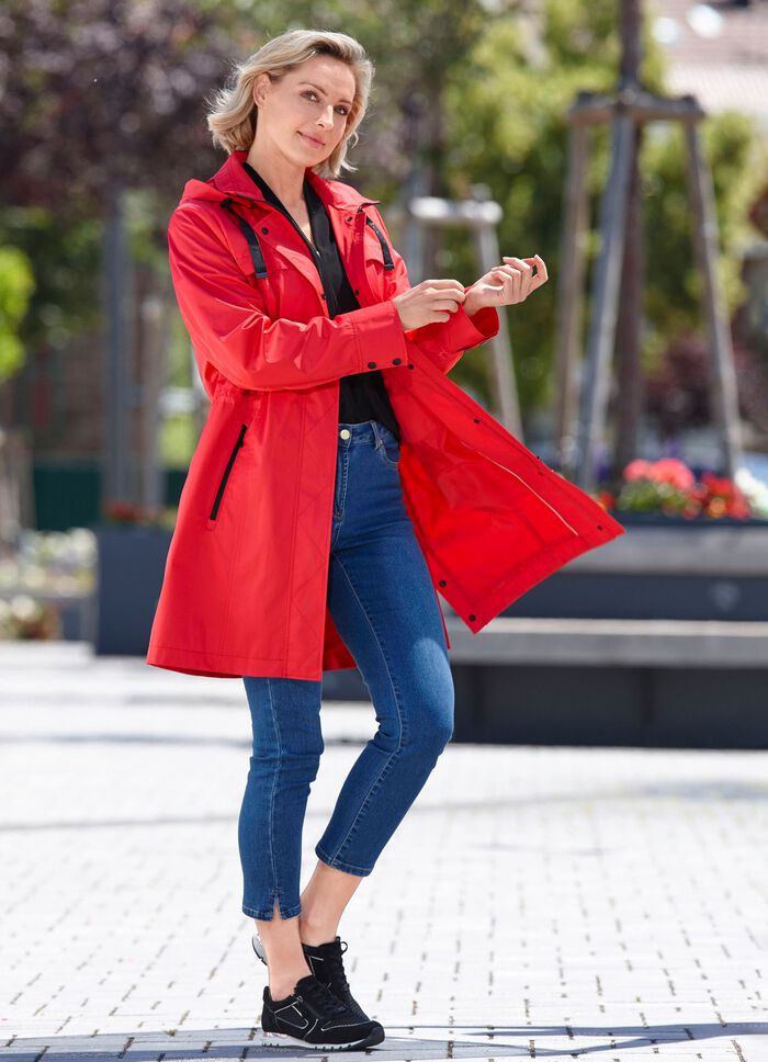 Funktions-Kurzmantel mit abnehmbarer Kapuze 