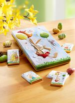 Schmuckdose Ostergr&uuml;&szlig;e mit feinster Edel-Vollmilchschokolade 