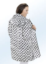 Funktions-Longjacke mit originellem Tropfendessin 