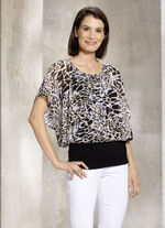 Poncho-Tunika mit Fledermausärmeln 