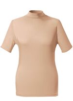 Zweierpack Shirts mit Stehkragen und kurzen &Auml;rmeln 1X BEIGE, 1X SCHWARZ