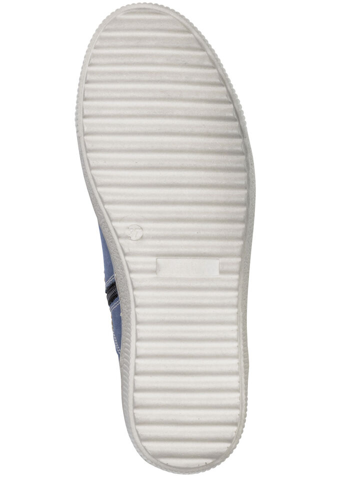 ELENA EDEN Schn&uuml;r-Bootie aus Nubukleder, mit Leder-Applikation JEANS